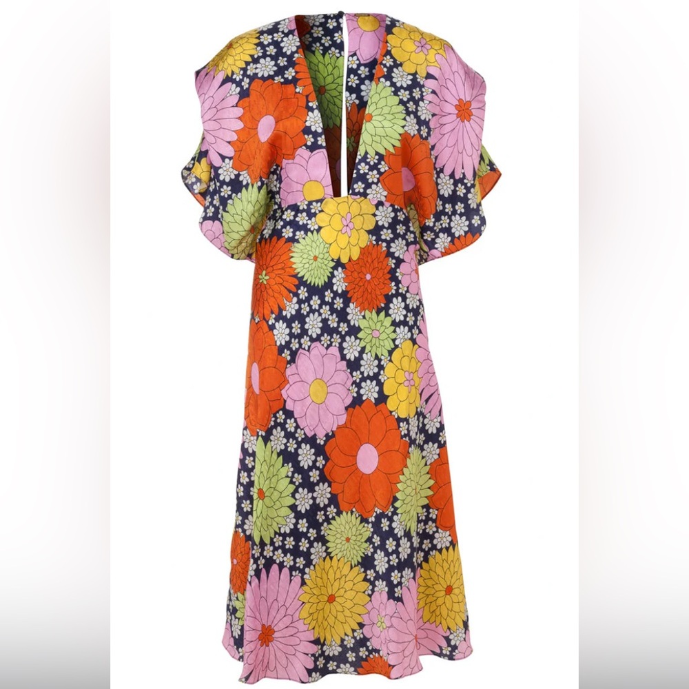 Dodo Bar Or Silk Floral Dress – Retro-Inspired Statement Piece